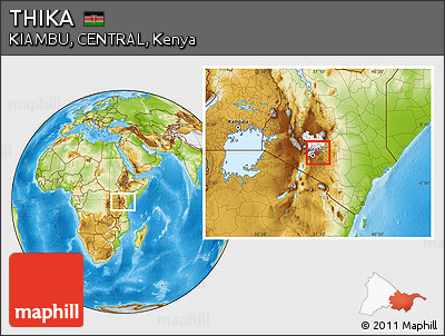 Physical Location Map of THIKA, highlighted grandparent region