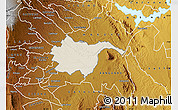 Shaded Relief Map of THIKA, physical outside