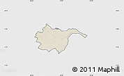 Shaded Relief Map of THIKA, single color outside