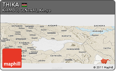 Classic Style Panoramic Map of THIKA