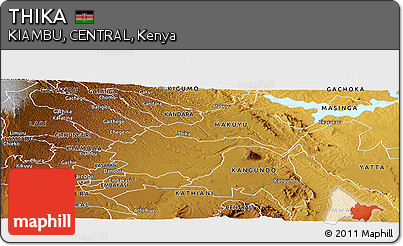 Physical Panoramic Map of THIKA