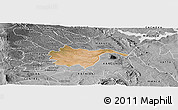 Satellite Panoramic Map of THIKA, desaturated
