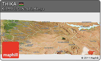 Satellite Panoramic Map of THIKA
