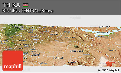 Satellite Panoramic Map of THIKA
