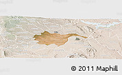 Satellite Panoramic Map of THIKA, lighten