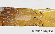 Satellite Panoramic Map of THIKA, physical outside