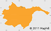 Political Simple Map of THIKA, single color outside