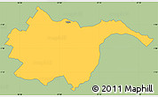 Savanna Style Simple Map of THIKA, single color outside