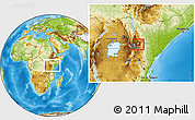 Physical Location Map of MT. KENYA, within the entire country