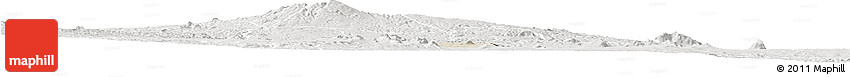 Shaded Relief Horizon Map of MWEA, lighten, semi-desaturated