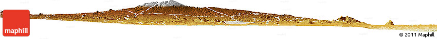 Shaded Relief Horizon Map of MWEA, physical outside