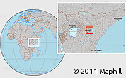 Gray Location Map of MWEA, within the entire country