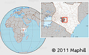 Gray Location Map of MWEA, highlighted country, highlighted grandparent region
