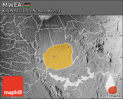 Physical Map of MWEA, desaturated
