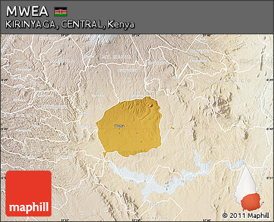 Physical Map of MWEA, lighten