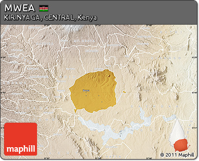 Physical Map of MWEA, lighten