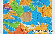 Satellite Map of MWEA, political outside