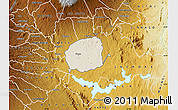 Shaded Relief Map of MWEA, physical outside