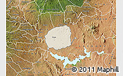 Shaded Relief Map of MWEA, satellite outside