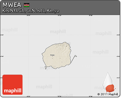 Shaded Relief Map of MWEA, single color outside