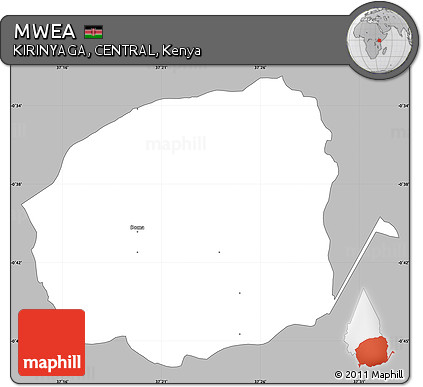 Gray Simple Map of MWEA, single color outside