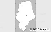 Gray Simple Map of NDIA, single color outside