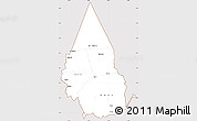 Classic Style Simple Map of KIRINYAGA, cropped outside