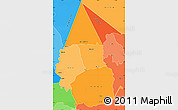Political Shades Simple Map of KIRINYAGA