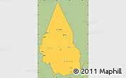 Savanna Style Simple Map of KIRINYAGA, cropped outside