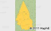 Savanna Style Simple Map of KIRINYAGA