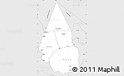 Silver Style Simple Map of KIRINYAGA