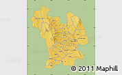 Savanna Style Map of CENTRAL, single color outside