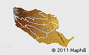 Physical 3D Map of MURANGA, single color outside