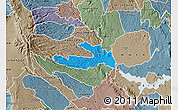 Political Map of KIHARU, semi-desaturated