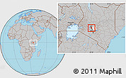 Gray Location Map of KIPIPIRI, highlighted parent region, highlighted grandparent region