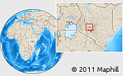 Shaded Relief Location Map of KIPIPIRI, highlighted parent region