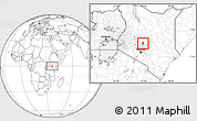 Blank Location Map of KIENI EAST