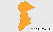 Political Simple Map of KIENI EAST, cropped outside