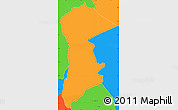 Political Simple Map of KIENI EAST