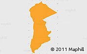 Political Simple Map of KIENI EAST, single color outside