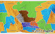 Physical 3D Map of KIENI WEST, political outside