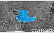 Political 3D Map of KIENI WEST, darken, desaturated