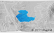 Political 3D Map of KIENI WEST, lighten, desaturated