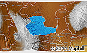 Political 3D Map of KIENI WEST, physical outside