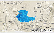Political 3D Map of KIENI WEST, shaded relief outside