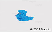 Political 3D Map of KIENI WEST, single color outside