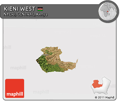 Satellite 3D Map of KIENI WEST, cropped outside