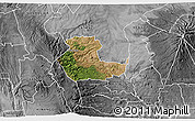 Satellite 3D Map of KIENI WEST, desaturated