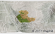 Satellite 3D Map of KIENI WEST, lighten, semi-desaturated