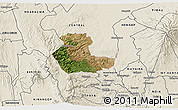 Satellite 3D Map of KIENI WEST, shaded relief outside